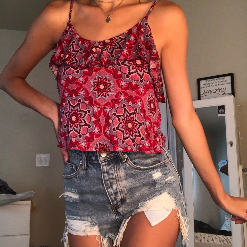 Ruffle tank top